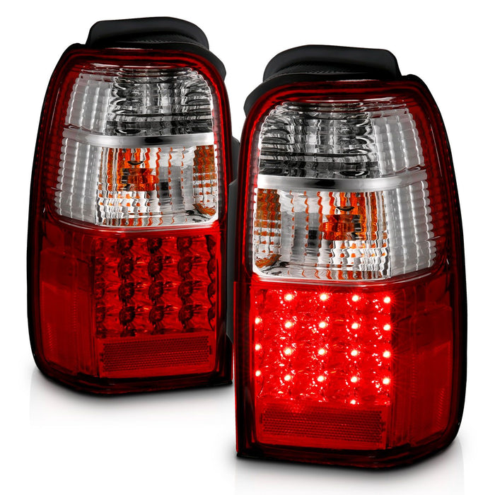 Anzo LED Tail Lights Chrome Red For 4Runner (2001-2002)