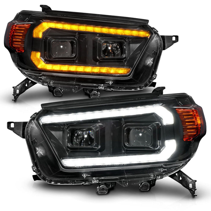 Anzo Projector Plank Style Headlights Black For 4Runner (2010-2013)